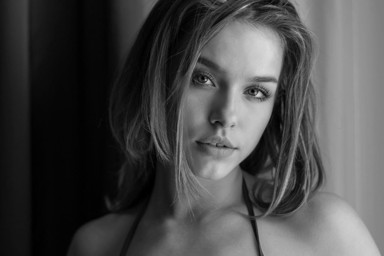 portrait, adult, woman, colagen