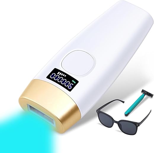 Dispositivo de depilação a laser em casa Gransumr IPL removedor de pelos permanente indolor para mulheres e homens, depilação a laser para todo o corpo, rosto, axilas, costas, pernas, braços, rosto,