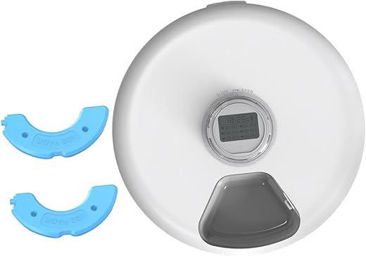 Generic Alimentador Automático para Gatos 6 Refeições Por Dia com Duas Bolsas de Gelo Alimentos Refrigerados