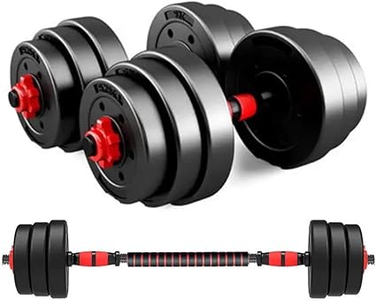 Kit Halteres de Anilhas E Barras Ajustáveis 20kg - Home Gym Fitness