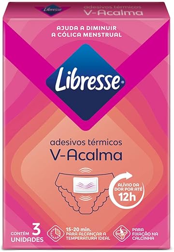 Libresse Adesivo Térmico V-Acalma, Adesivo para Cólica Menstrual - 3 unidades