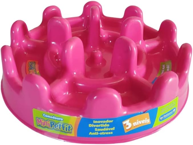 Pet Games Comedouro Lento Funcional Mini Pet Fit Pink Para Cães