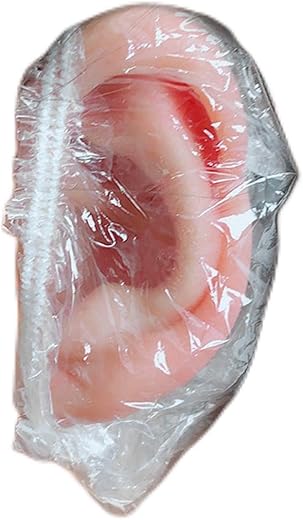 200 peças de protetores de ouvido descartáveis transparentes, protetores de ouvido impermeáveis para banho, coloração de cabelo e tratamentos de beleza