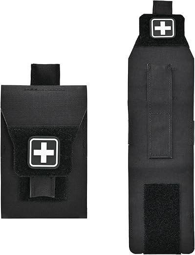 Bolsa de microtrauma, mini bolsa IFAK, kit médico portátil (vazio), bolsa de primeiros socorros (vazia), bolsa médica EDC, bolsa tática para conter suprimentos de prevenção de sangramento para EDC