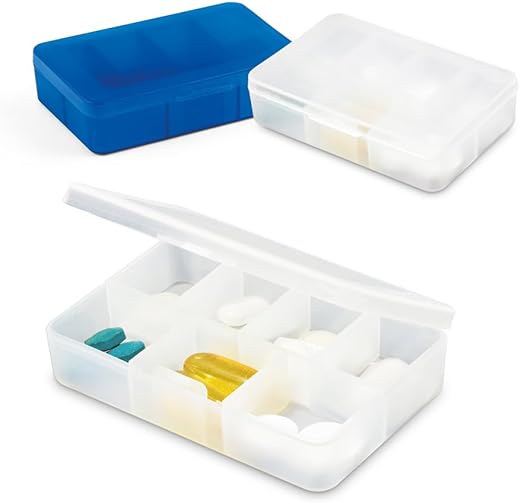 Kit com 2 Porta Comprimido Diario Semanal para Remedio Suplemento