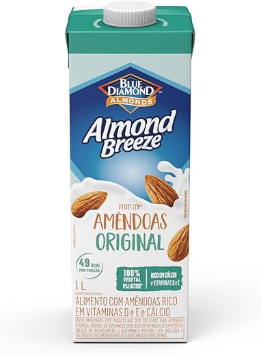 Piracanjuba - Almond Breeze, Alimento com Amêndoas, Rico em Vitamina E e D e Cálcio - 1l
