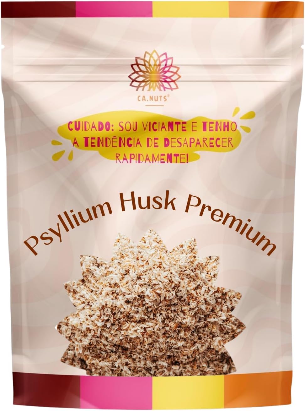 500g Psyllium Premium Husk Ca.Nuts | Linha especial marca Ca.Nuts (500g) (Embalagem pode Variar)