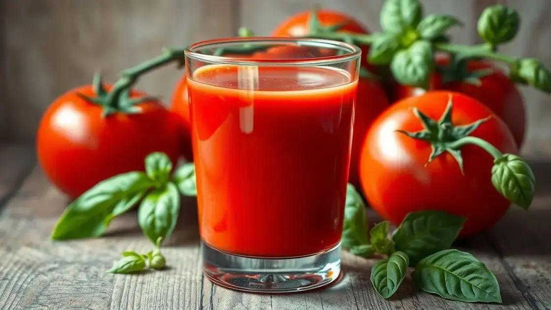 Descubra os Incríveis Benefícios do Suco de Tomate para a Saúde 1 Descubra os Incríveis Benefícios do Suco de Tomate para a Saúde