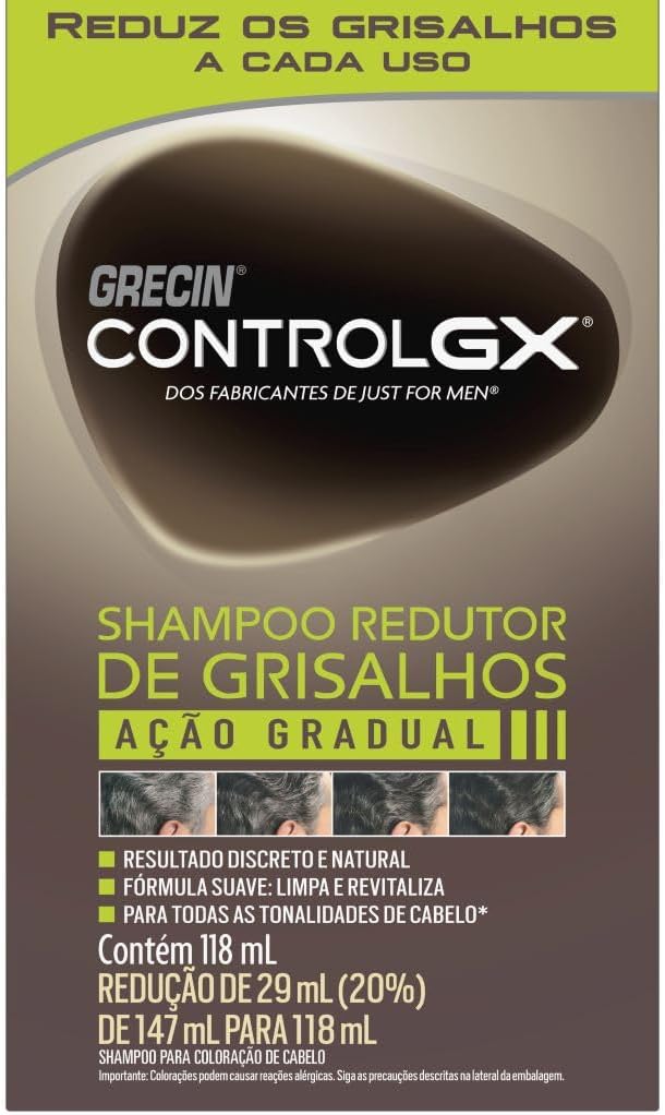 Grecin - Shampoo Redutor De Grisalhos Grecin Controlgx 118Ml