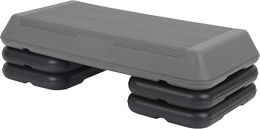 HomGarden 72 cm Ajustável Treino Aeróbico Passo em Fitness & Exercício Passo Plataforma Trainador passo com Ajuste de Empilhadores 10 cm - 15 cm - 20 cm