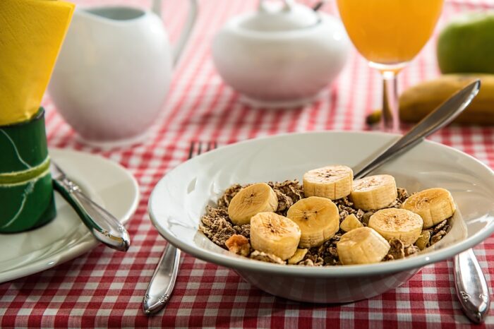 cereal, breakfast, meal, banana