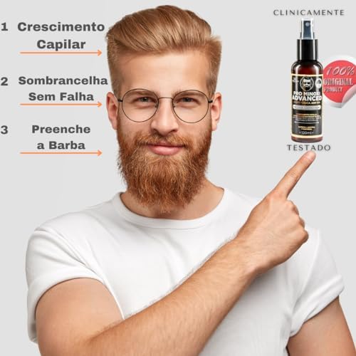  Tônico Pro Minoxi Advanced 120ml Gran Cosmética Produto Crescimento e Antiqueda Capilar Nasce Barba 