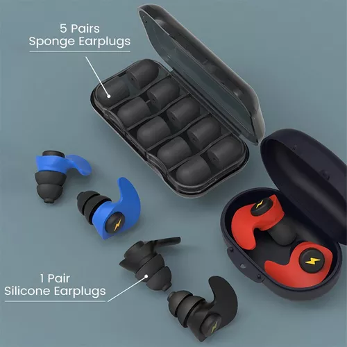 Tampão Auditivo Auricular Dormir Protetor De Ouvido Abafador Cor Preto