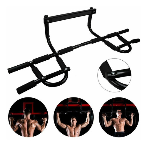 Barra Porta Multifuncional Musculação Fixa Portátil Cor Preto Barra Porta Multifuncional Musculação Fixa Portátil Cor Preto