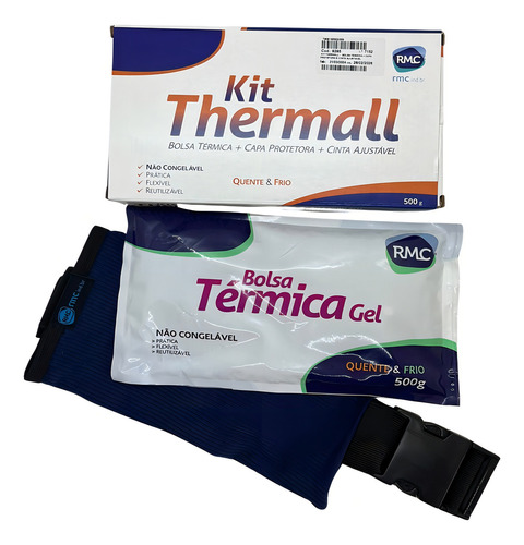 Kit Bolsa Gel Termica + Cinta Ajustável + Capa Thermall Rmc
