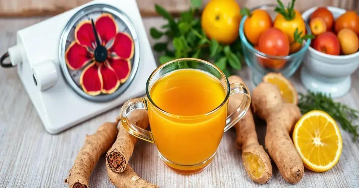 Chá de Açafrão com Gengibre