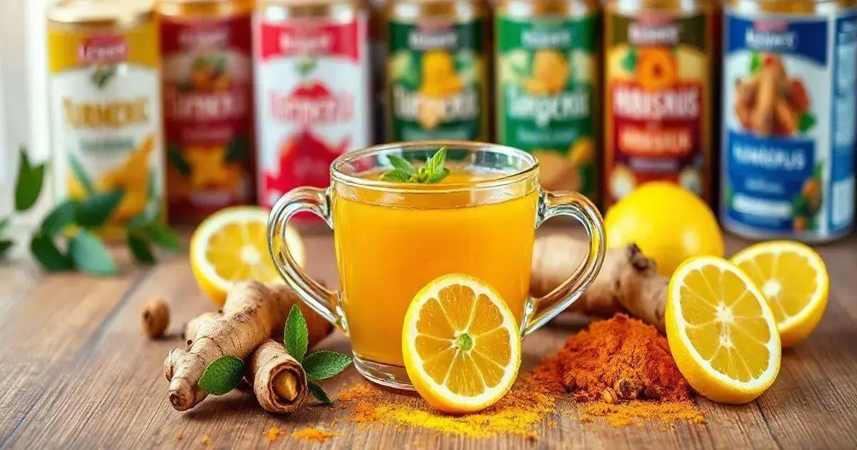 Chá de Cúrcuma com Limão