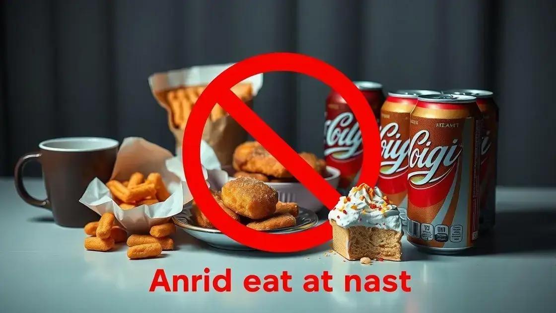 O que evitar na dieta noturna