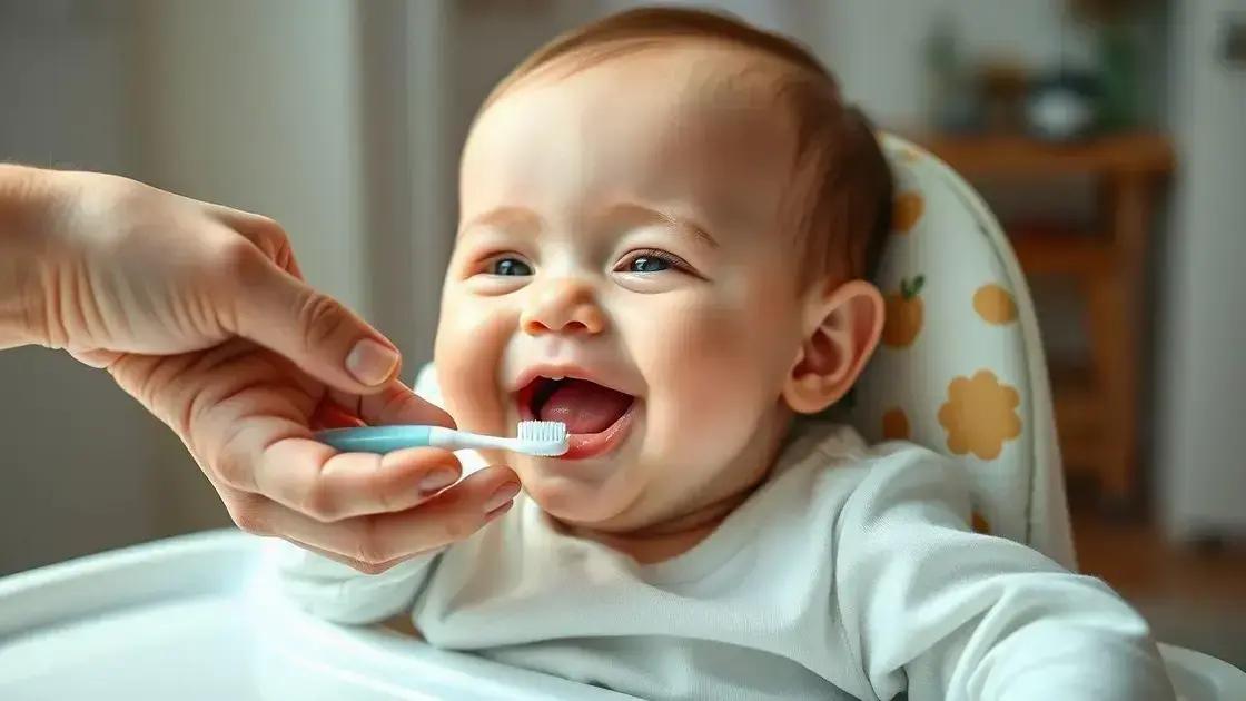 Quando iniciar a escovação do bebê