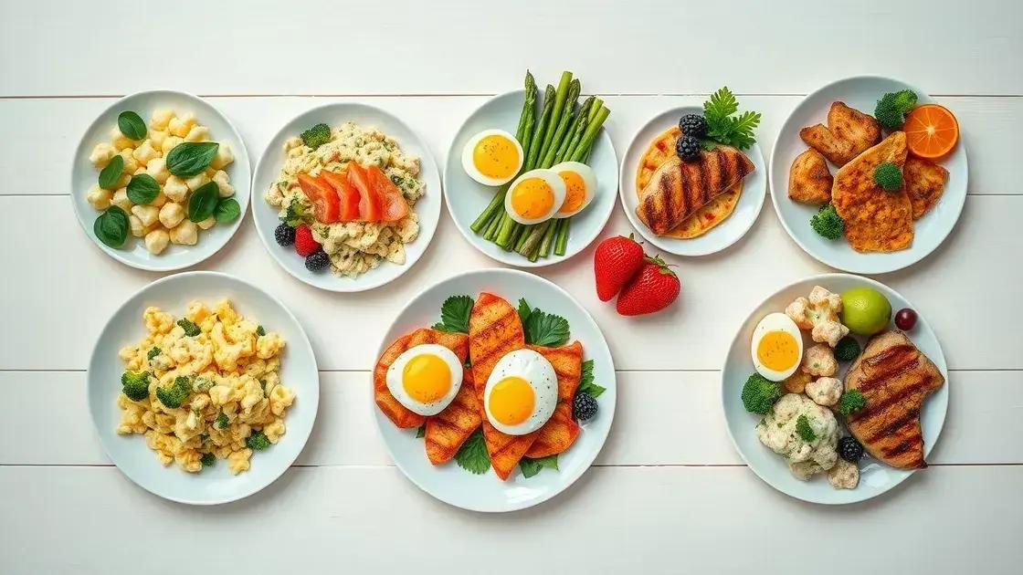 Cardápio exemplo para 3 dias