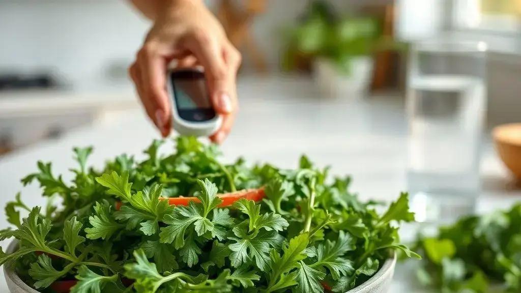 Regula os níveis de açúcar no sangue