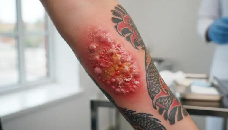 Homem passa por 7 cirurgias após alergia por tatuagem vermelha 3 Homem passa por 7 cirurgias após alergia por tatuagem vermelha